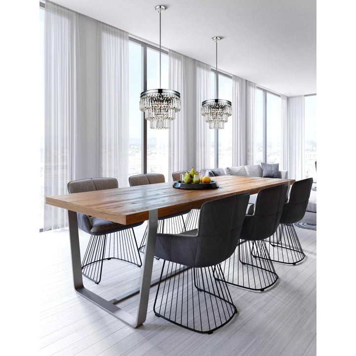 Weiss 5 Light Down Chandelier With Chrome Finish