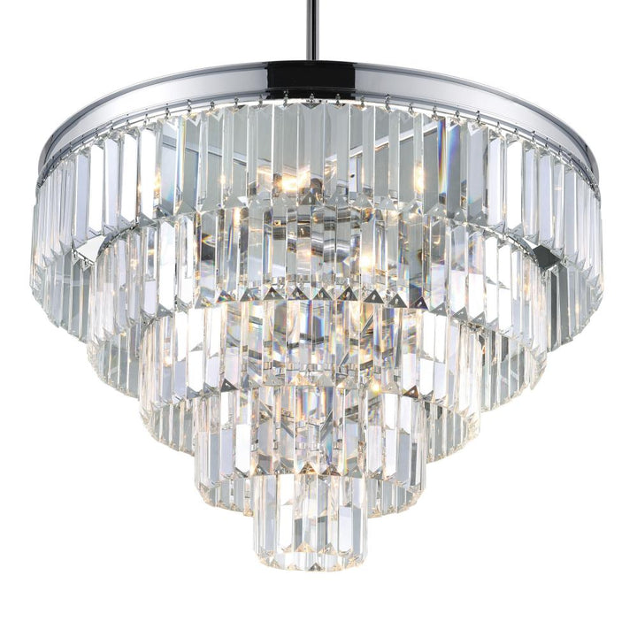 Weiss 12 Light Down Chandelier With Chrome Finish