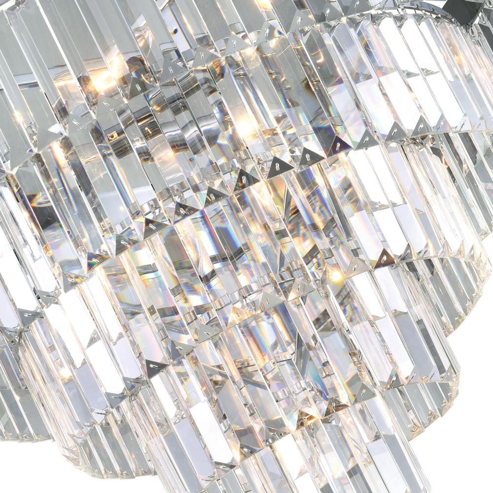 Weiss 12 Light Down Chandelier With Chrome Finish
