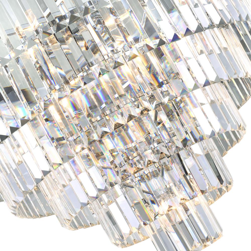 Weiss 15 Light Down Chandelier With Chrome Finish