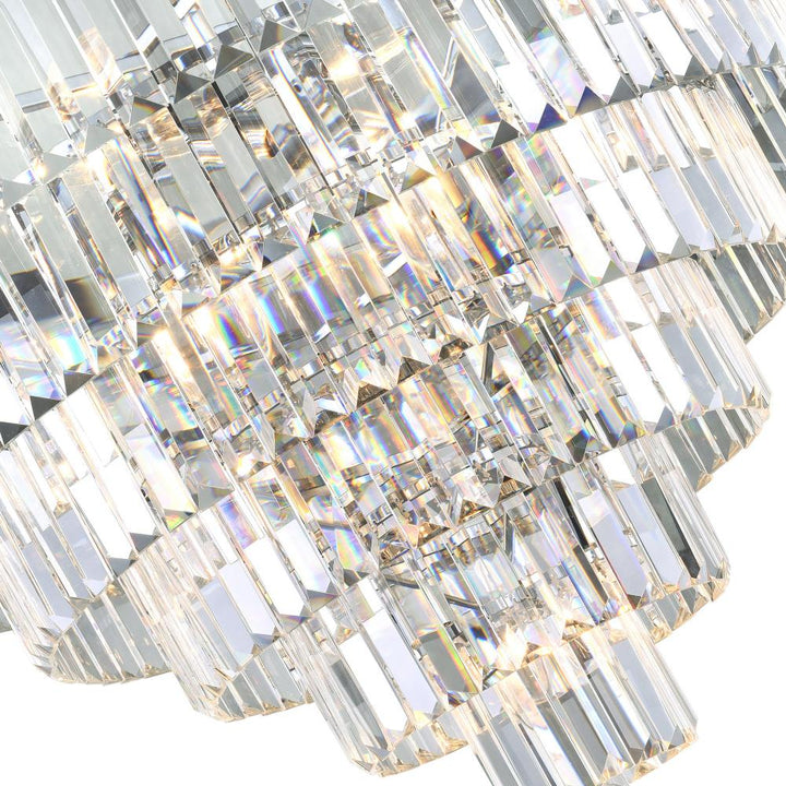 Weiss 15 Light Down Chandelier With Chrome Finish
