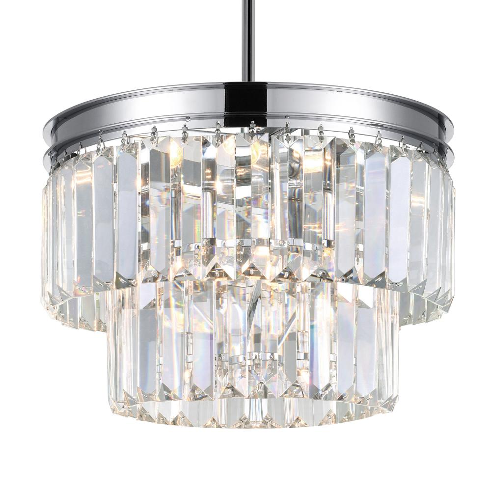 Weiss 5 Light Down Mini Chandelier With Chrome Finish
