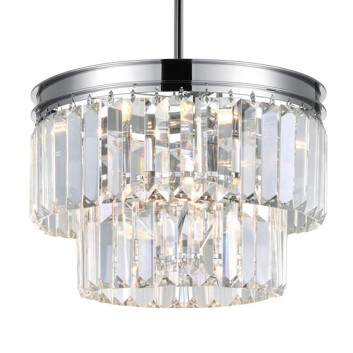 Weiss 5 Light Down Mini Chandelier With Chrome Finish