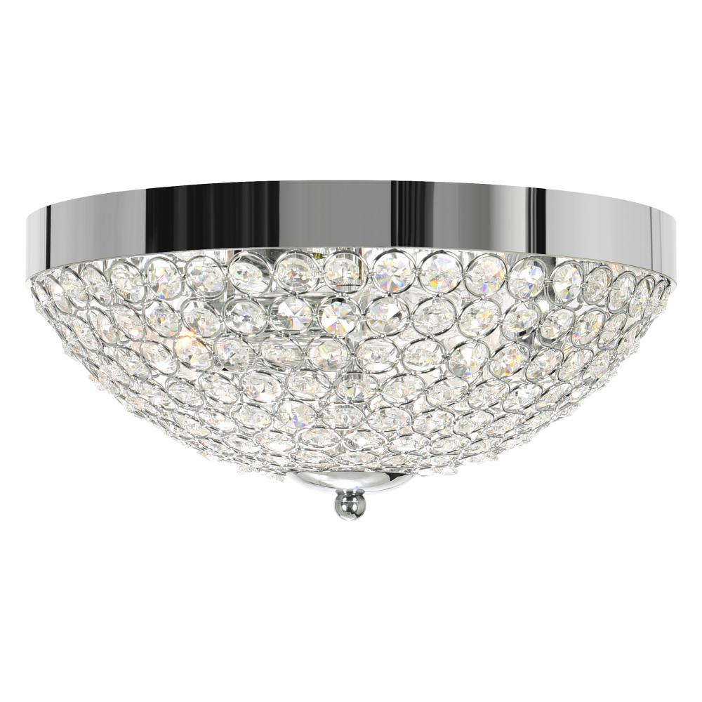 Globe 3 Light Bowl Flush Mount With Chrome Finish