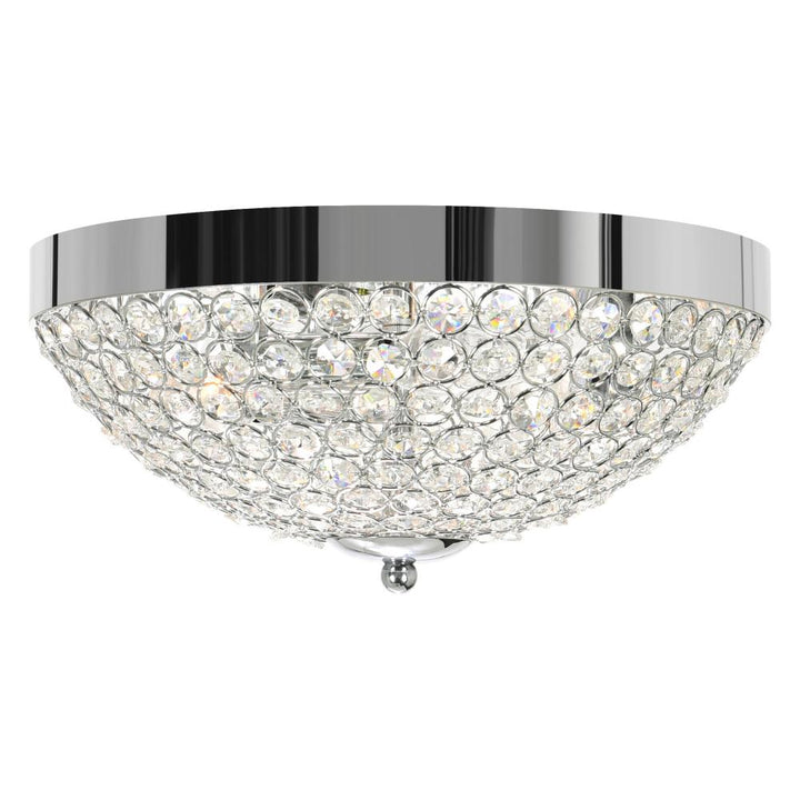 Globe 3 Light Bowl Flush Mount With Chrome Finish