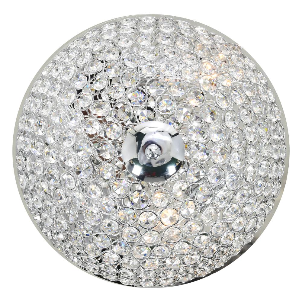 Globe 3 Light Bowl Flush Mount With Chrome Finish