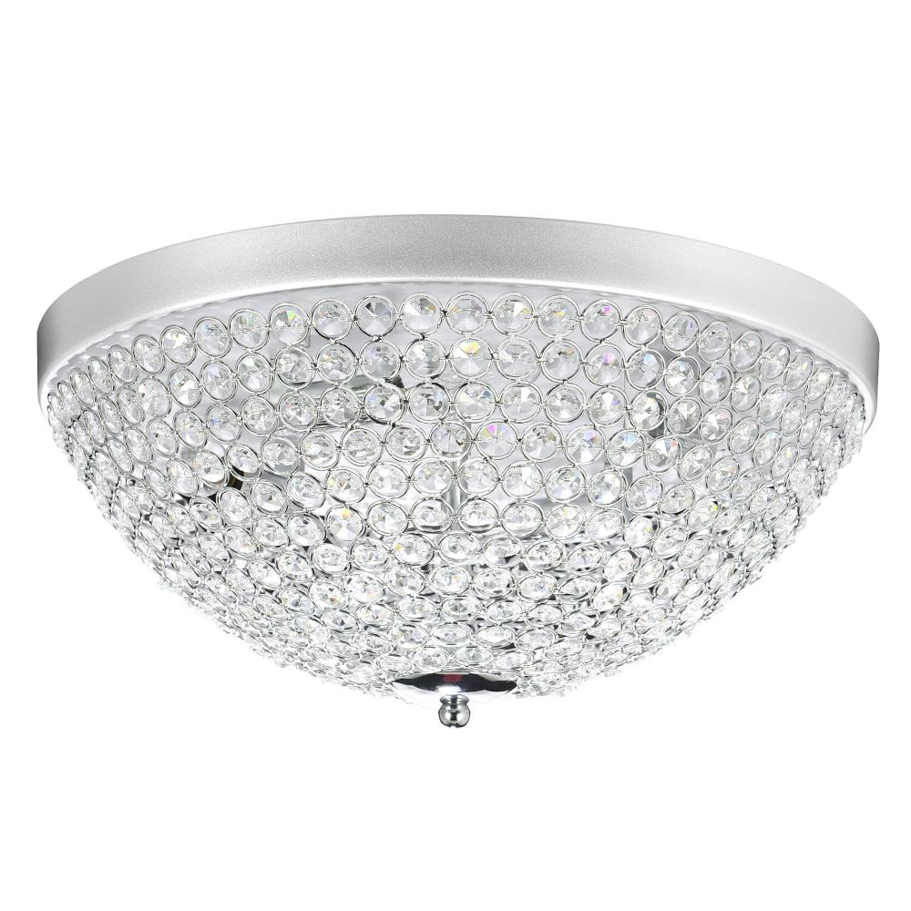 Globe 4 Light Bowl Flush Mount With Chrome Finish