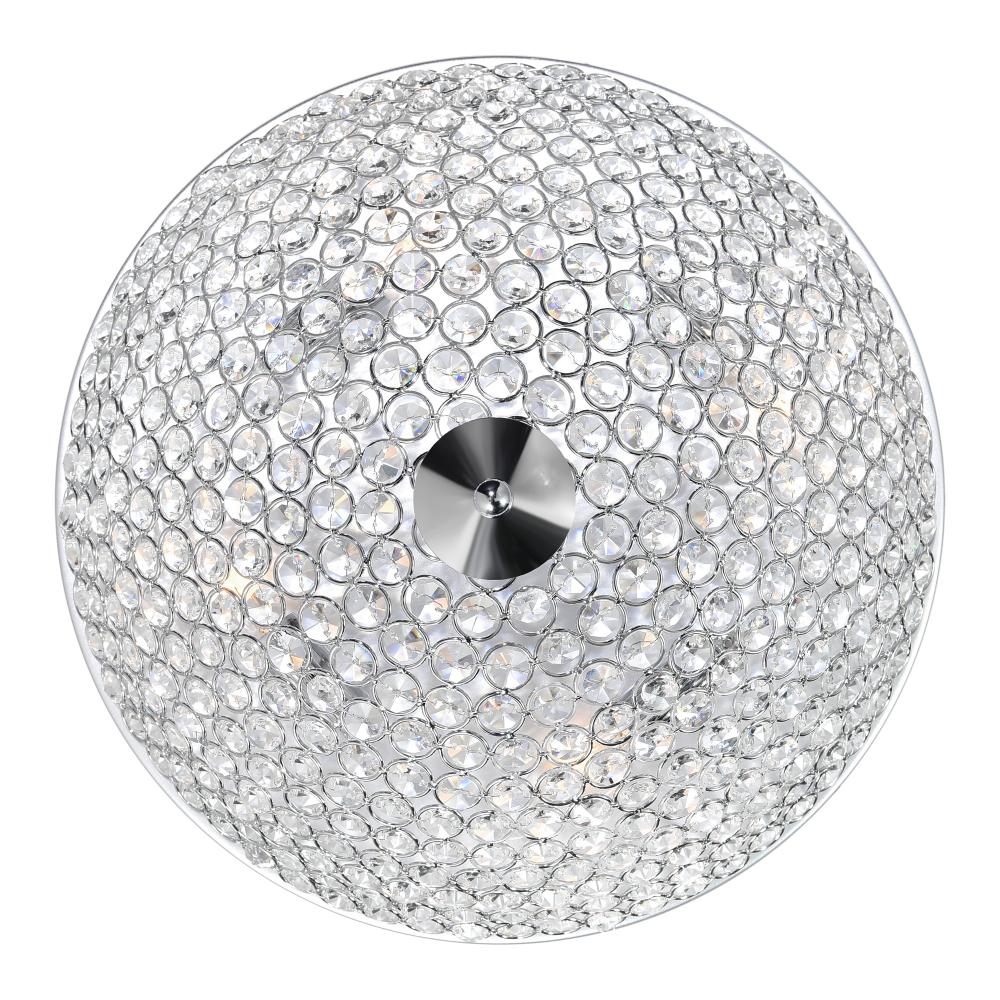 Globe 4 Light Bowl Flush Mount With Chrome Finish