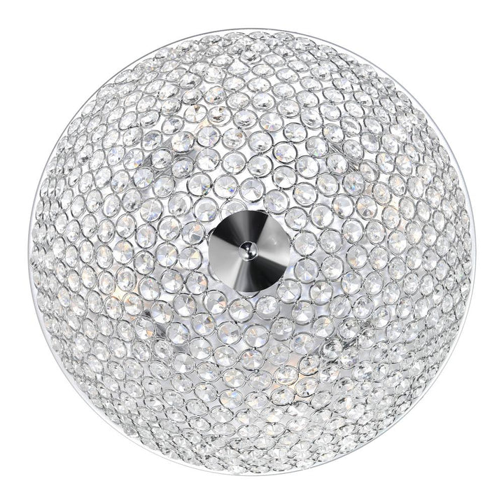 Globe 4 Light Bowl Flush Mount With Chrome Finish
