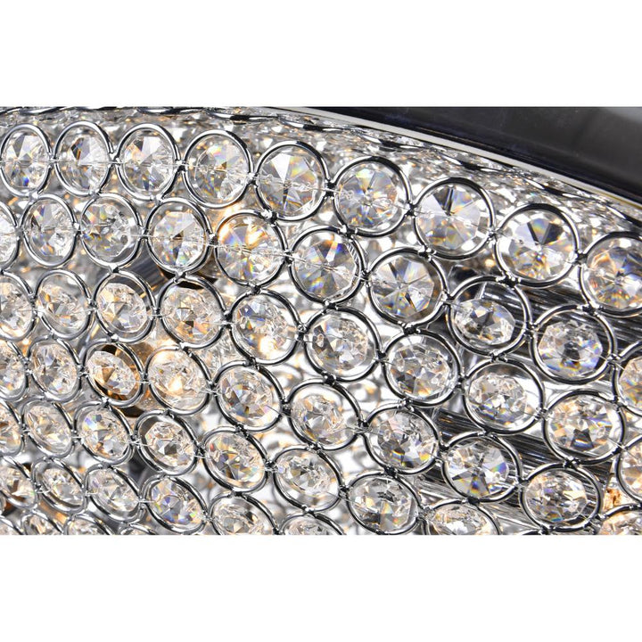 Globe 6 Light Bowl Flush Mount With Chrome Finish