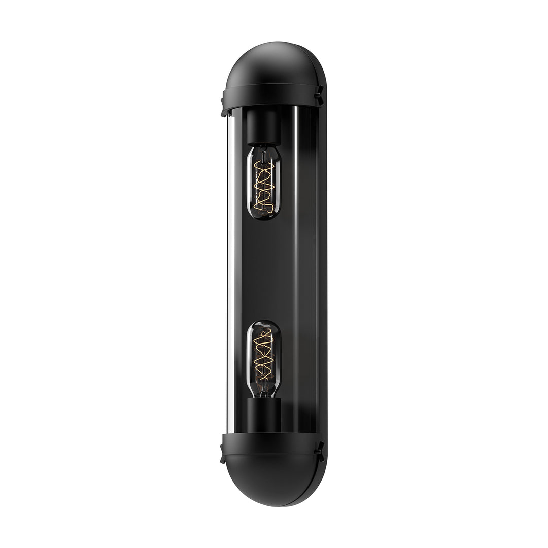 Cyrus 6-in Clear Glass/Matte Black 2 Lights Vanity