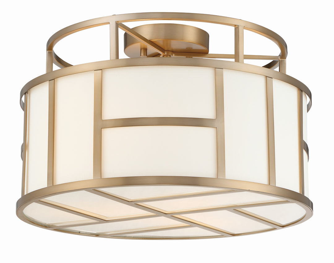 Libby Langdon Danielson 3 Light Vibrant Gold Semi Flush Mount