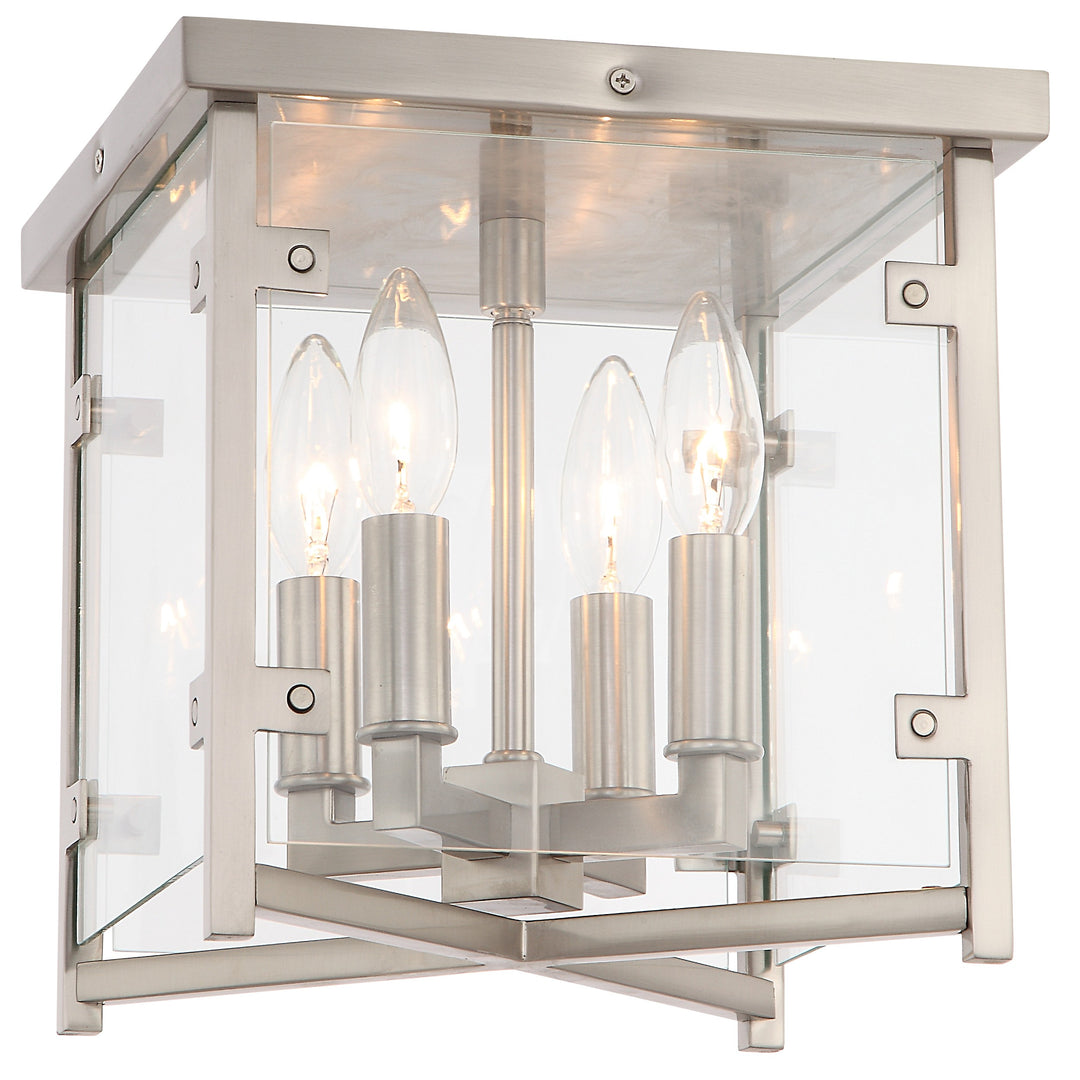 Danbury 4 Light Brushed Nickel Flush Mount