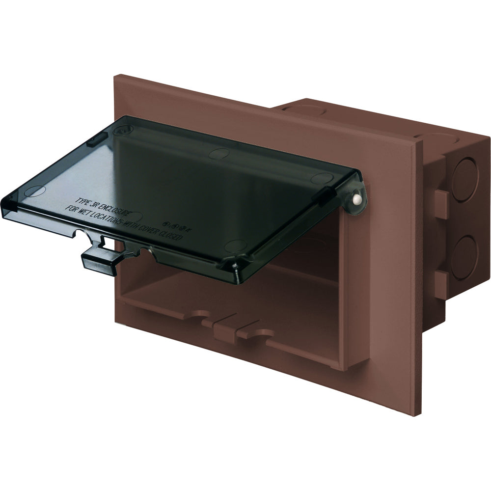 BRONZE HORIZ IN-BOX BROWN W/ CLEAR COVER