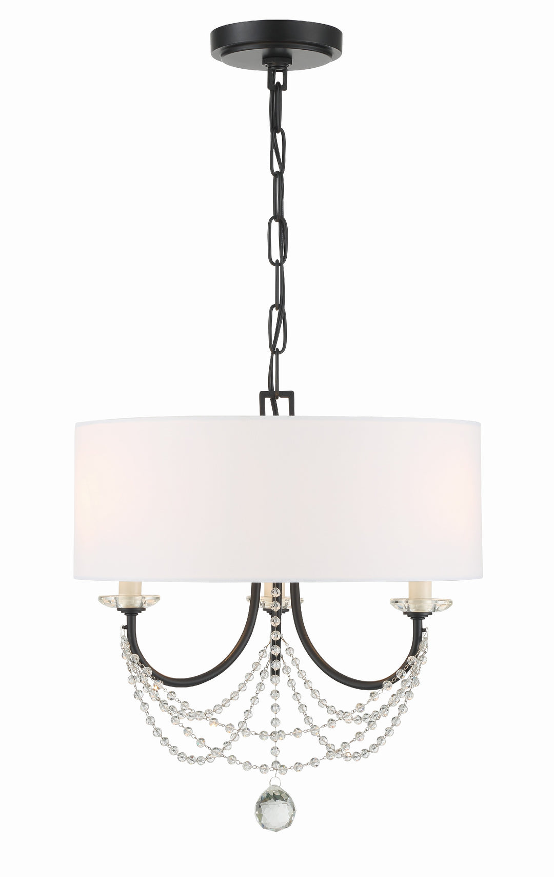 Delilah 3 Light Matte Black Mini Chandelier
