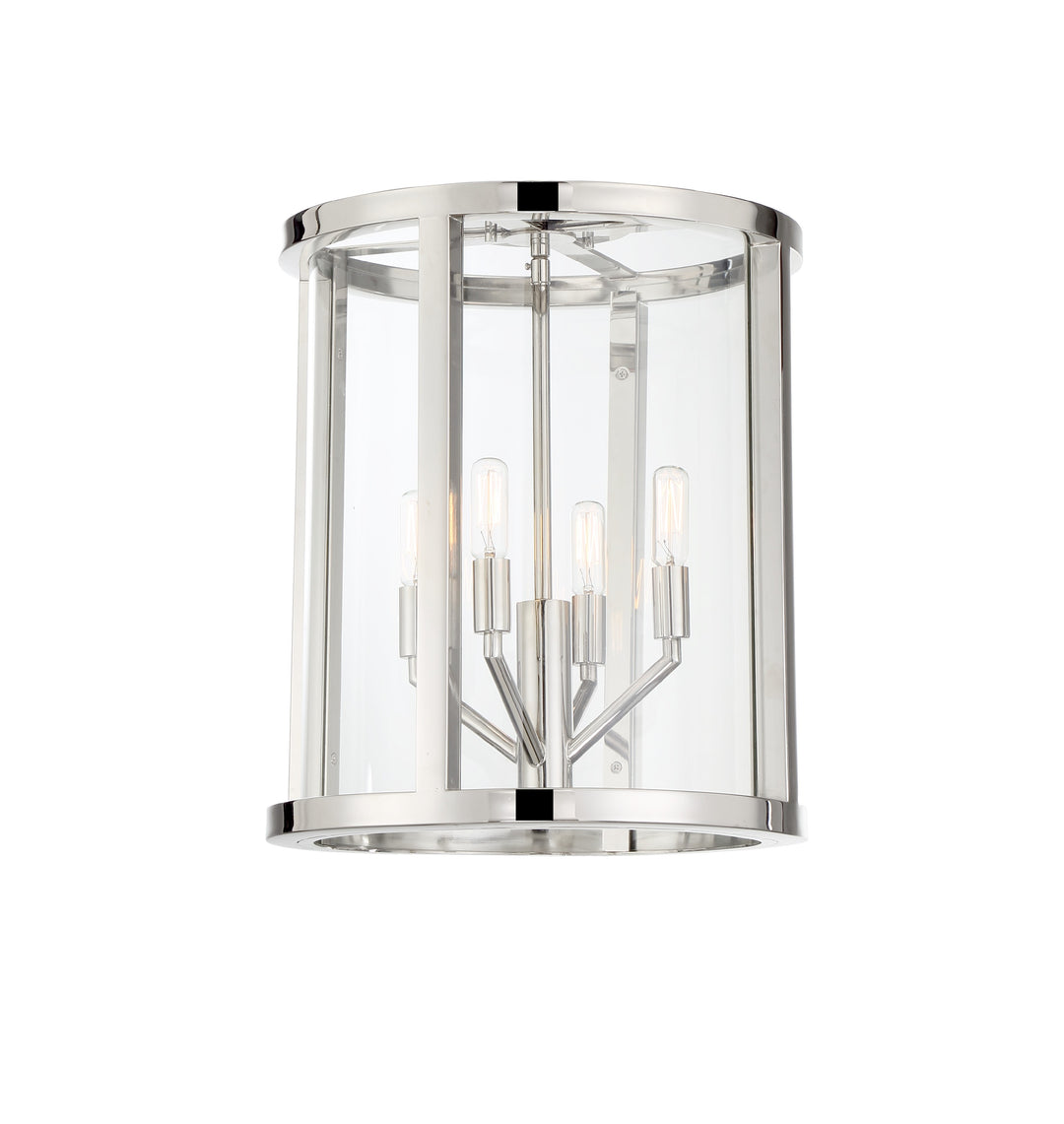 Libby Langdon Devon 4 Light Polished Nickel Semi Flush Mount