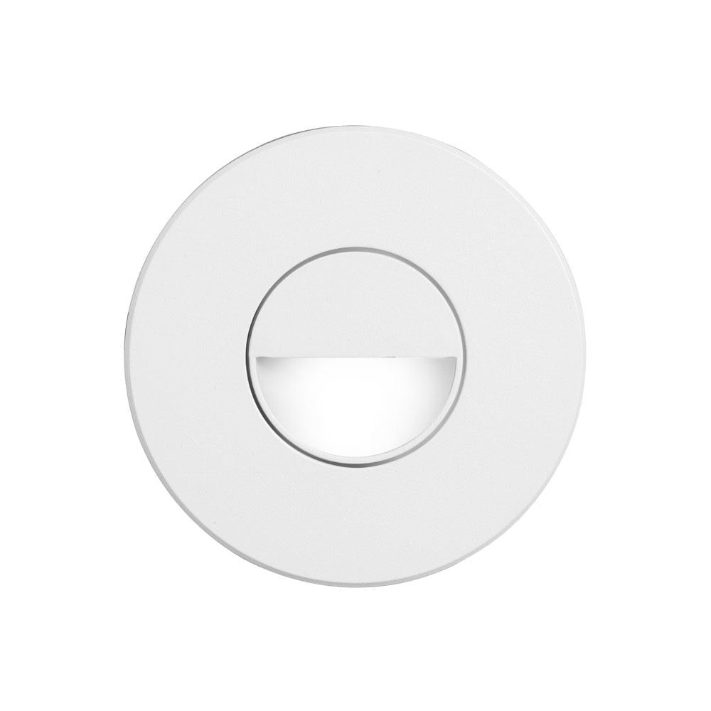 White Round In/Outdoor 3W LED Wall Light