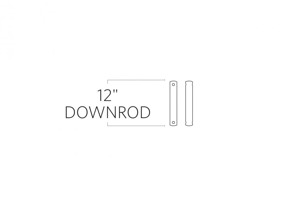 12" Downrod in Aged Pewter