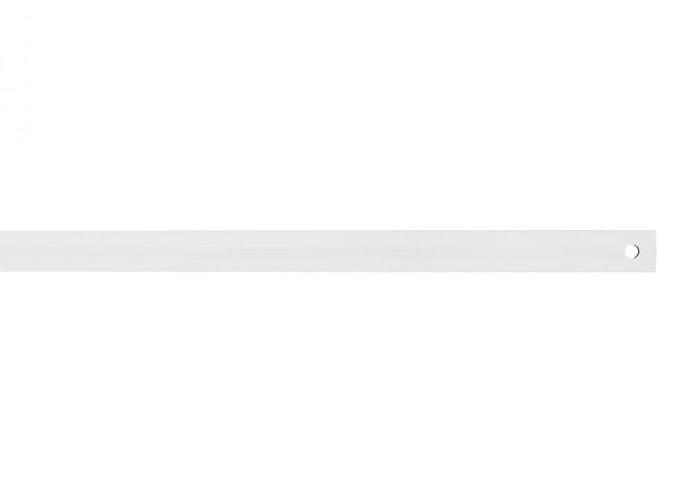 18" Downrod in Matte White