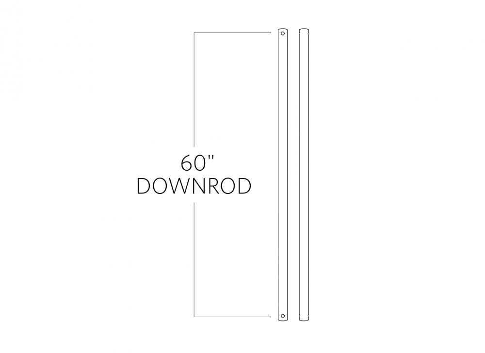 60" Downrod in Matte Black