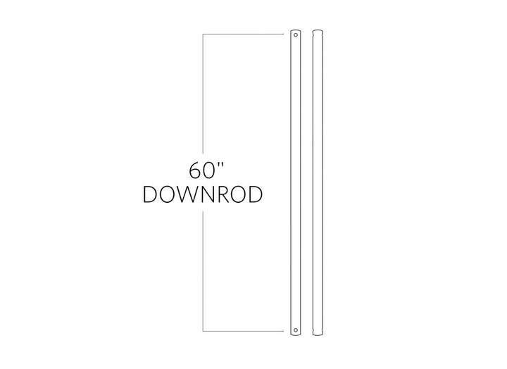 60" Downrod in Matte Black