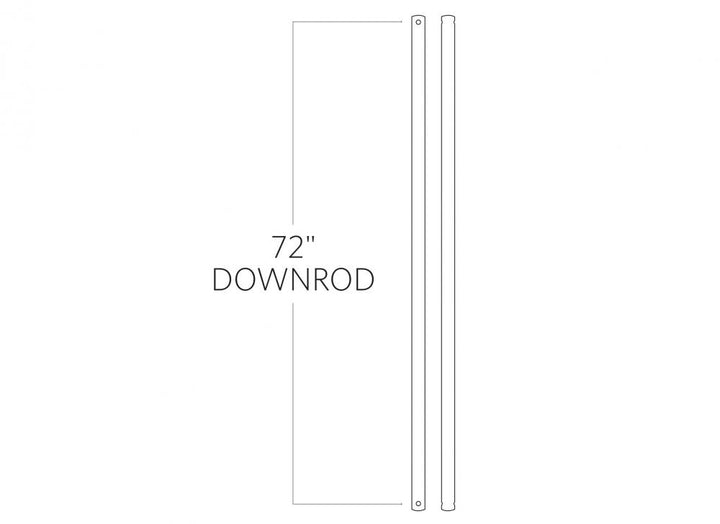 72" Downrod in Satin Nickel