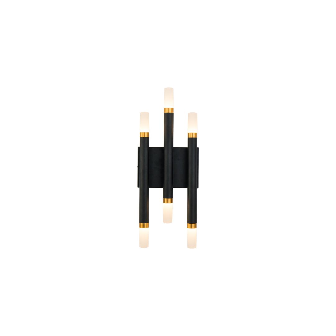 Draven 7-in Black LED Wall Sconce