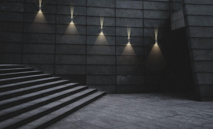 NEW - LED EXTERIOR WALL (DROTTO) GRAY CLEAR GLS 8W 840LM