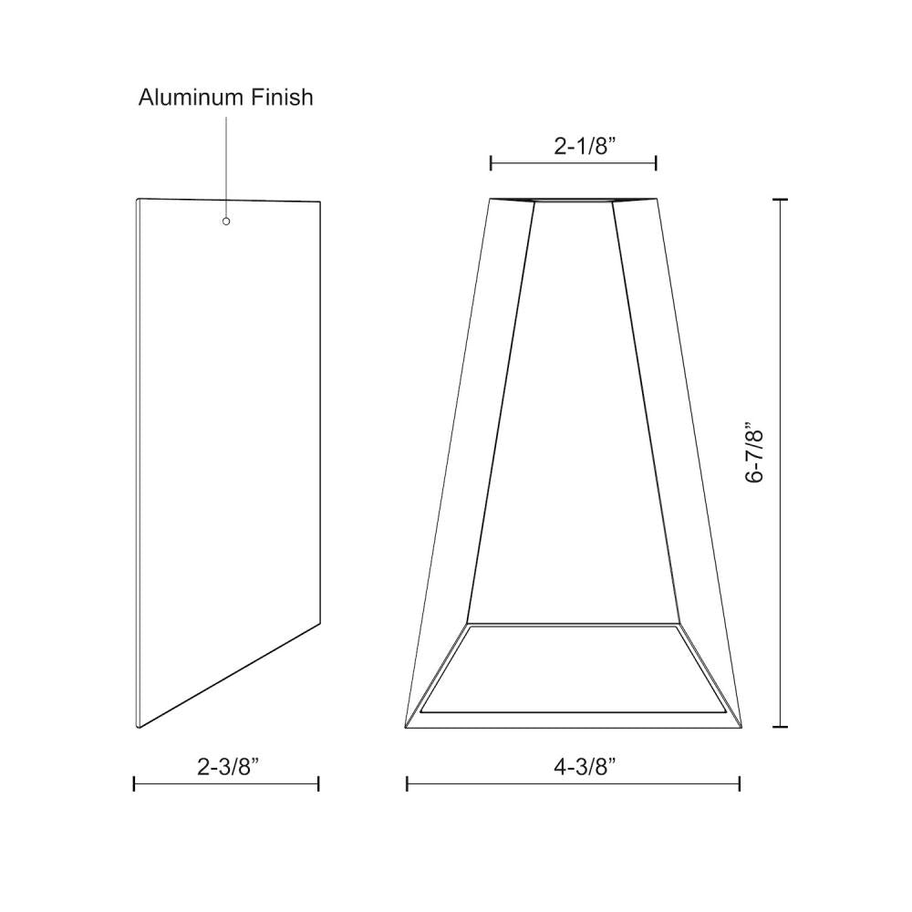 NEW - LED EXTERIOR WALL (DROTTO) GRAY CLEAR GLS 8W 840LM