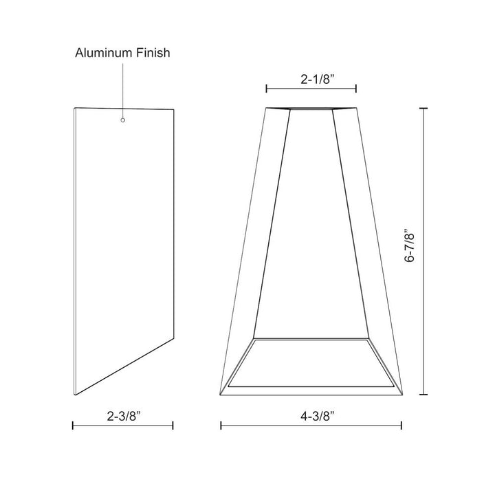 NEW - LED EXTERIOR WALL (DROTTO) GRAY CLEAR GLS 8W 840LM