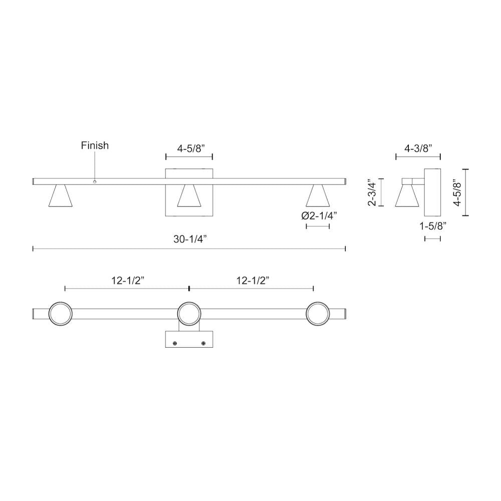 Dune 31-in Black LED Vanity