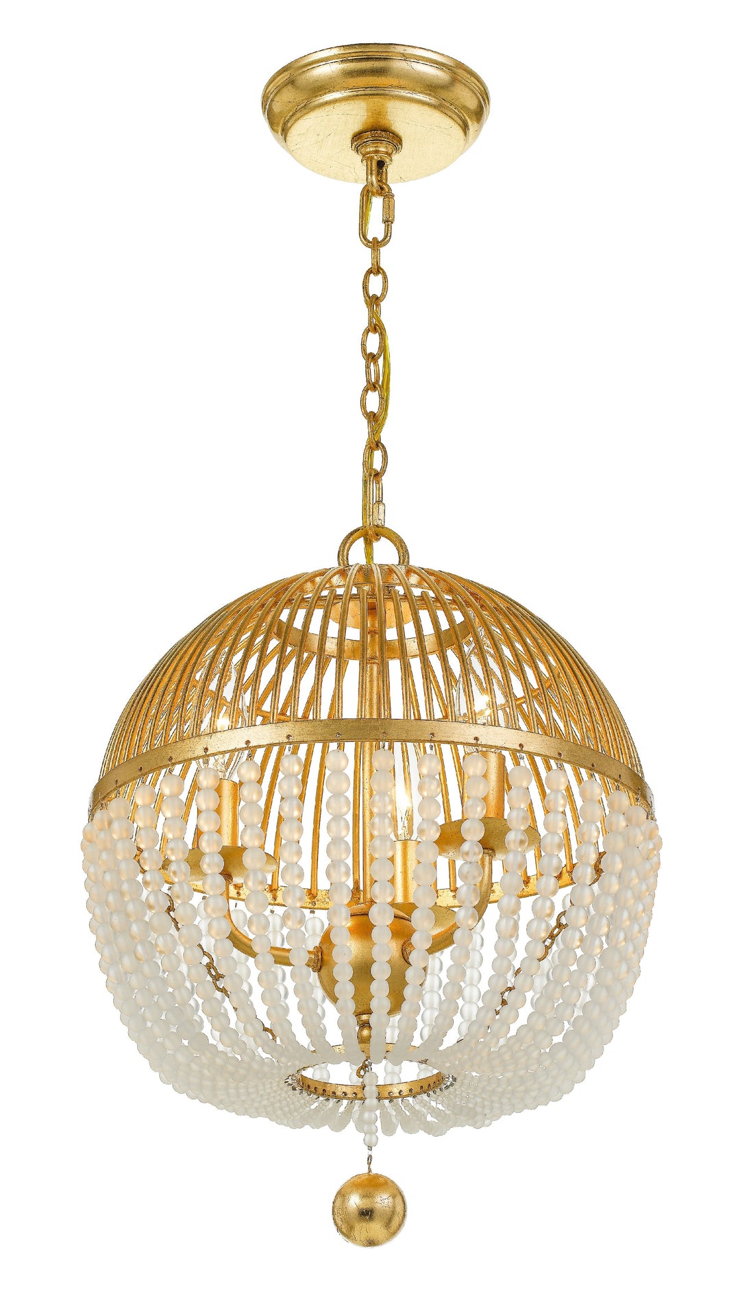 Duval 3 Light Antique Gold Pendant