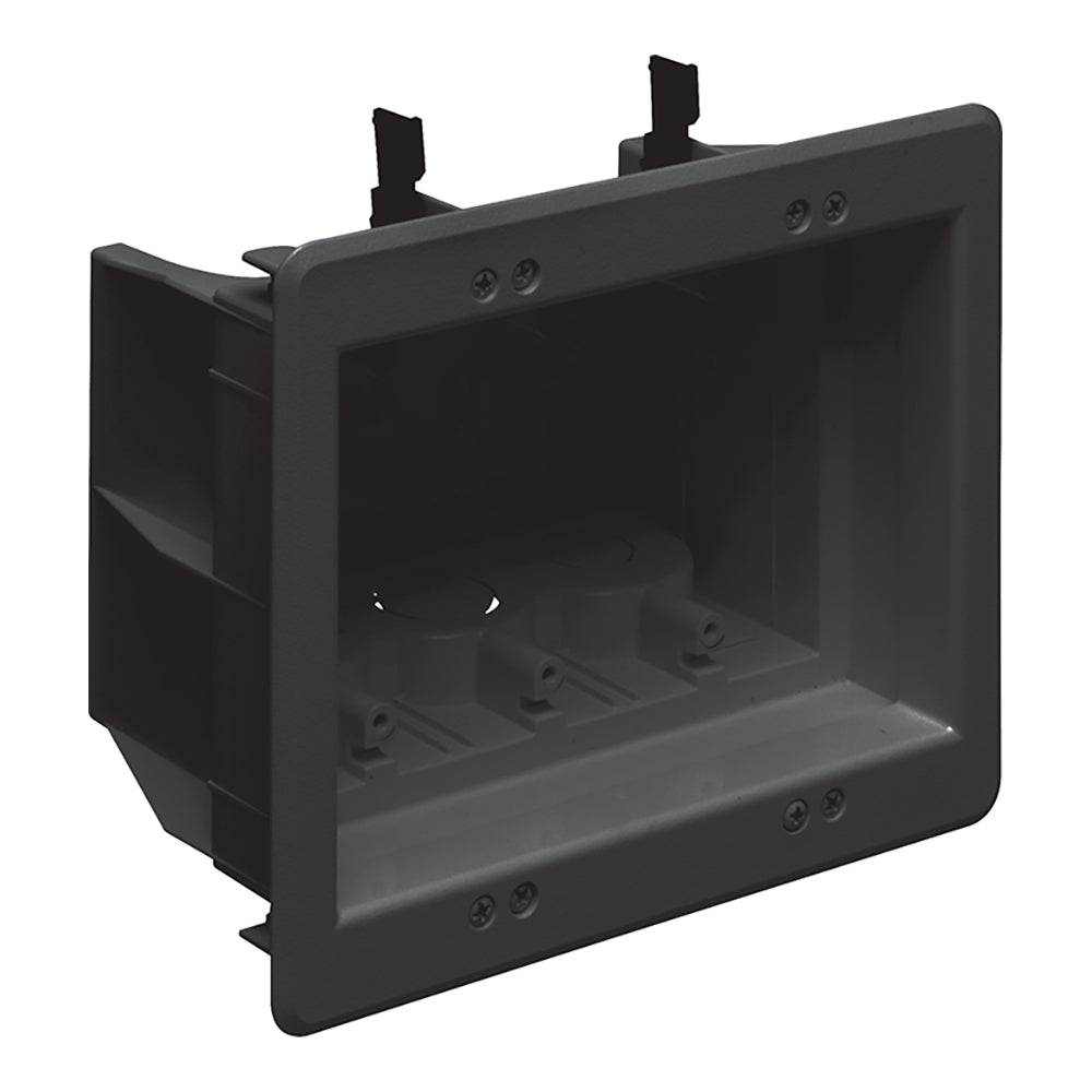 3GANG INSET OUTLET BOX BL GC