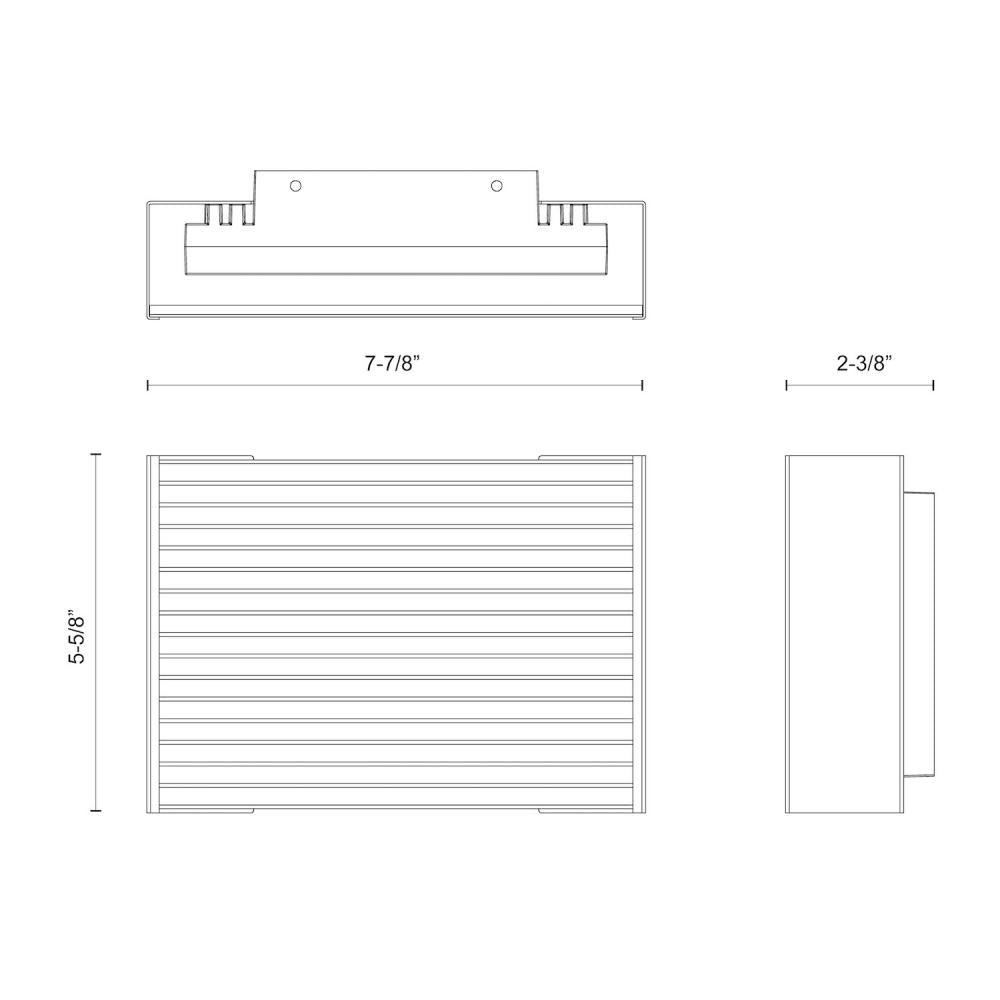 DYNAMO PERF METAL EXTERIOR WALL BLACK 10W 120VAC WITH LED DRIVER 3000K 90CRI