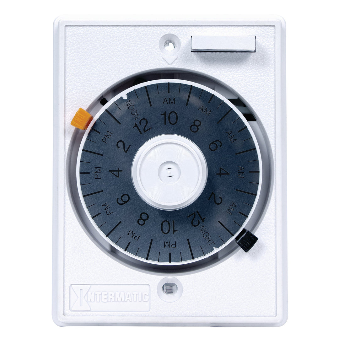 24-Hour Heavy-Duty Mechanical In-Wall Timer, 125VAC, 15 A, Permanent Trippers, White