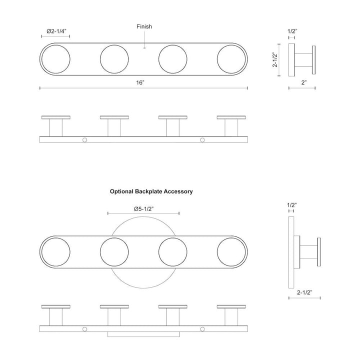 Edna 16-in Black LED Vanity