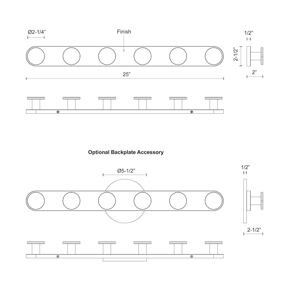 Edna 25-in Chrome LED Vanity