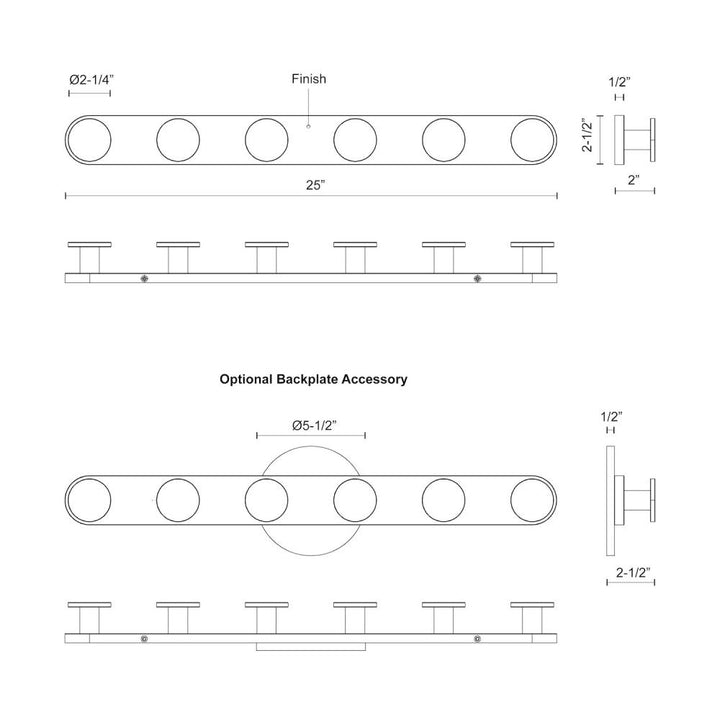 Edna 25-in Chrome LED Vanity