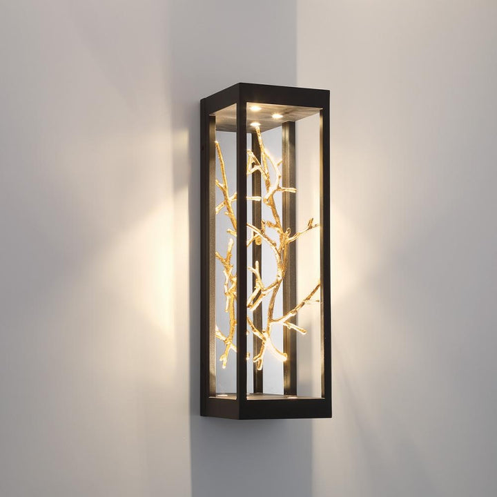 Aerie 4 Light Sconce in Black and Gold