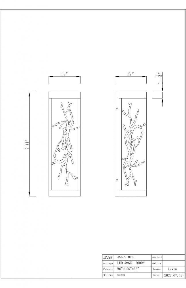Aerie 4 Light Sconce in Black and Gold