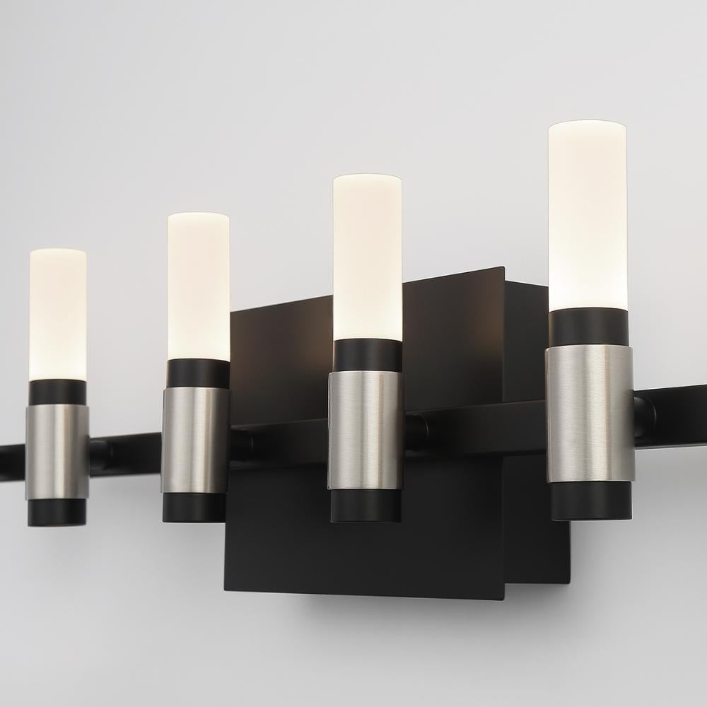 Albany 12 Light Vanity in Black and Nickel