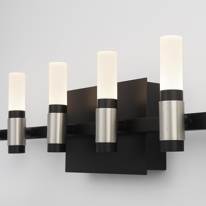 Albany 12 Light Vanity in Black and Nickel