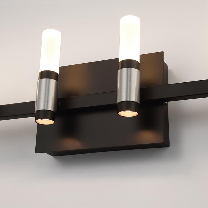 Albany 12 Light Vanity in Black and Nickel