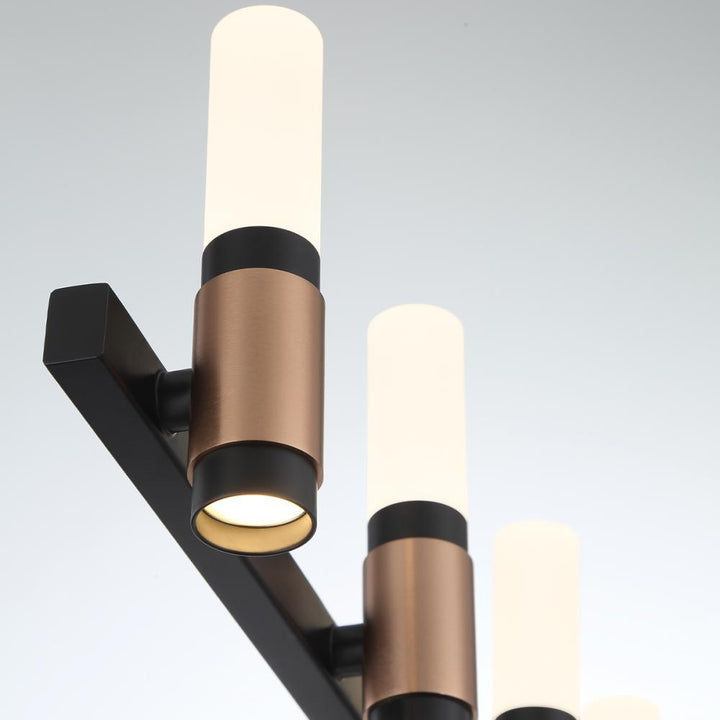 Albany 14 Light Vanity in Black and Brass