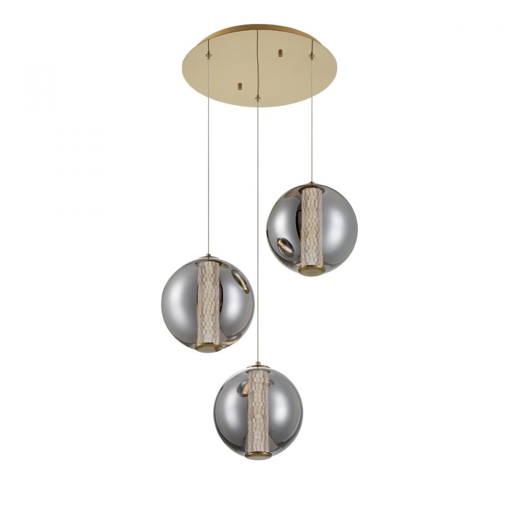 Atomo 3 Light Pendant in Gold