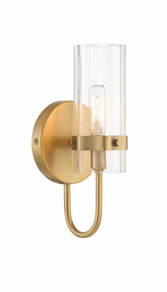 Brook 1 Light Vanity in Brass