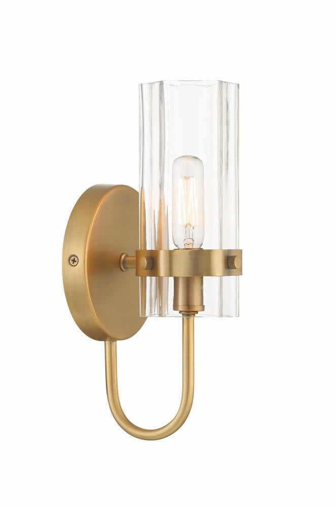 Brook 1 Light Vanity in Brass