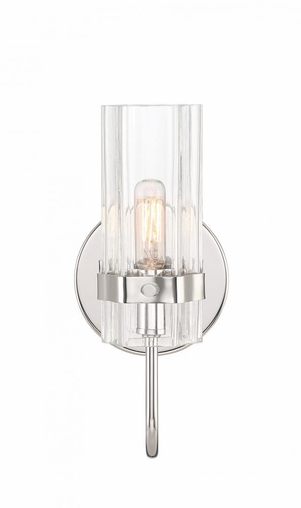 Brook 1 Light Vanity in Polished Nickel