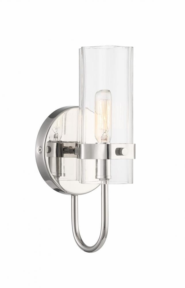 Brook 1 Light Vanity in Polished Nickel