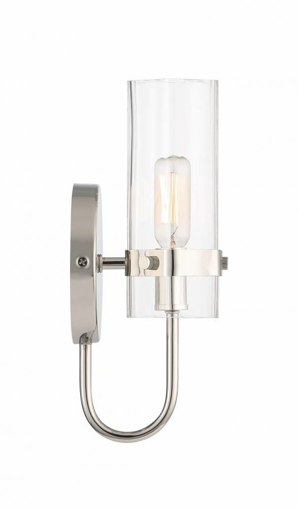Brook 1 Light Vanity in Polished Nickel